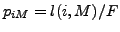 $p_{iM}=l(i,M)/F$