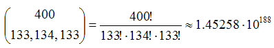 Number of possible states