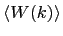 $\langle{W(k)\rangle}$