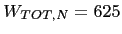 $W_{TOT,N}=625$