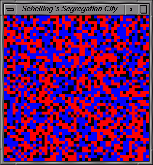 Screen capture of Schelling model