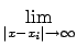 $\displaystyle \lim_{{\vert x-x_i\vert\to\infty}}^{}$