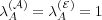 λ(AA)= λ(EA)= 1  